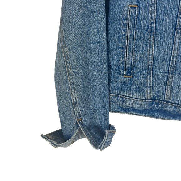 Abercrombie & Fitch Denim Jean Jacket Womens Small Light Wash - Picture 6 of 8